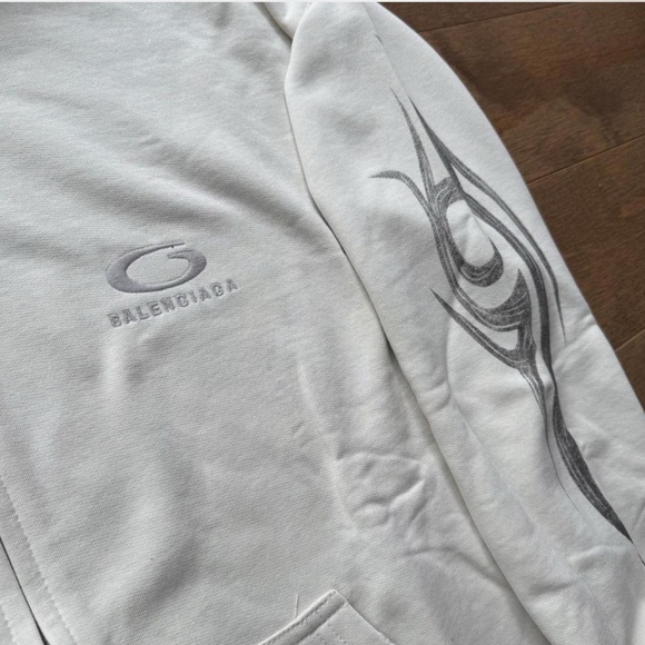 Balenciaga Tribal Tattoo Zip Up Hoodie